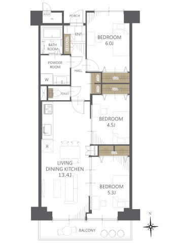 【間取り】メロディーハイム吹田青葉丘 