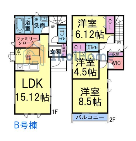 明石市西明石町2丁目　全2棟　B号棟の間取り|【ホームページに現地動画掲載中】●年中無休：当日予約可●南向き3LDK+2S。性能評価有、省エネ住宅