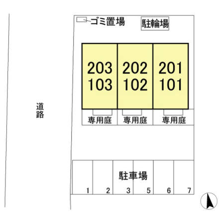 ウエストパーク藤の区画図