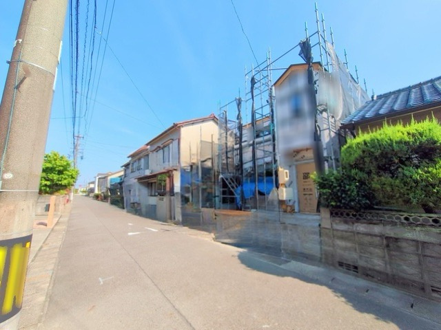 Terrechez　海部郡蟹江町桜1期　新築戸建　1号棟の前面道路含む現地写真