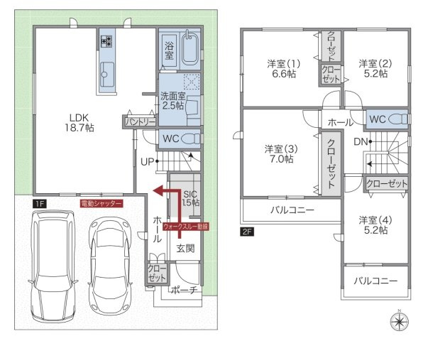 ジー・ステージ　蟹江町桜Ⅱ　全2棟　新築戸建　2号棟
