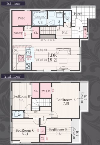 【仲介手数料無料／蟹江町】海部郡蟹江町桜2期　Terrechez　新築戸建　3号棟の間取り