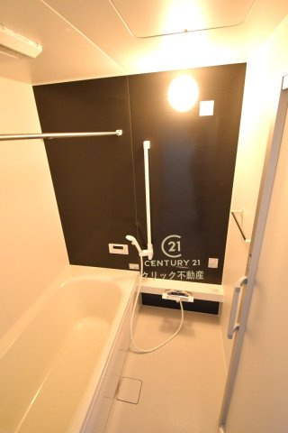 Cradlegarden　 笠間市鯉淵　第7　1の浴室|ゆったりした1坪タイプシステムバスです。追い焚き機能付きで生活時間の違うご家族にもとても便利です！