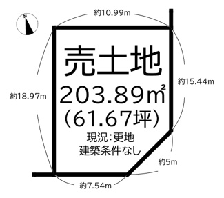 【土地図】 | 葛城市東室 全7区画 2号地【建築条件なし】【更地】