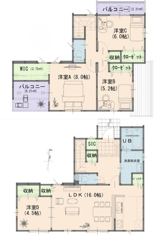 よかタウン　岡山市北区平野【仲介手数料無料】の間取り