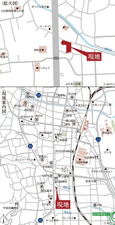 渋川市行幸田　２号棟(全３棟)　リーブルガーデン　新築建売分譲の地図