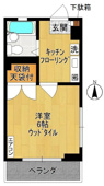 １０６号室の間取り