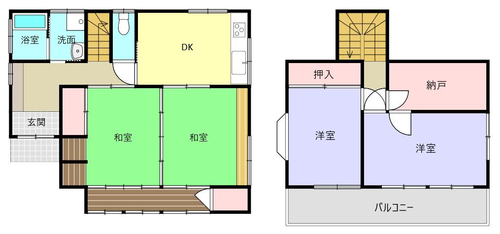 広木2丁目　中古戸建ての間取り|現況と異なる場合は現況を優先します。
