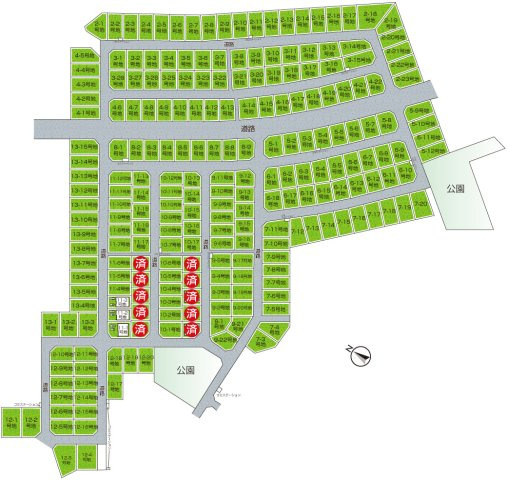 神戸市北区山の街　新築一戸建ての区画図|全230区画