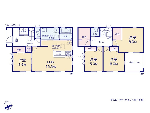 那珂市菅谷16期　新築戸建　1号棟の区画図