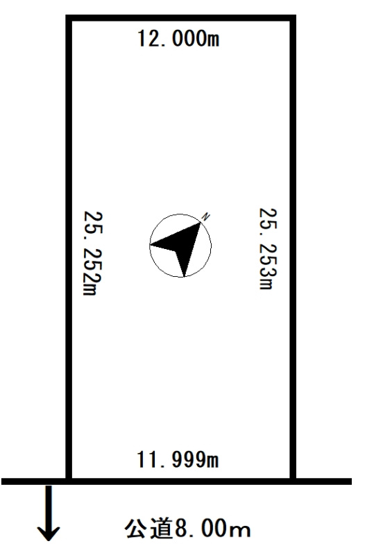 恵庭市駒場町5丁目　土地の土地図