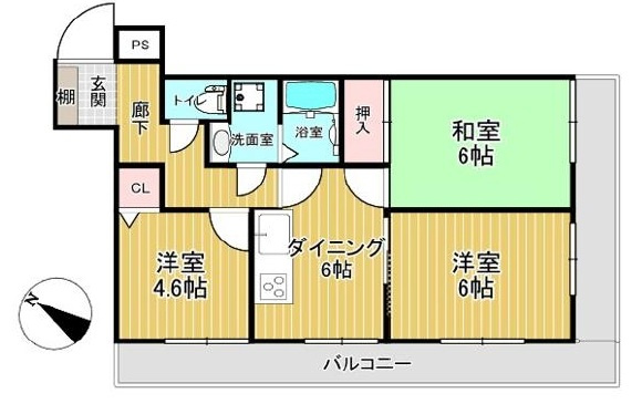 【間取り】 | コスモ志木ピュアコート | ３DK