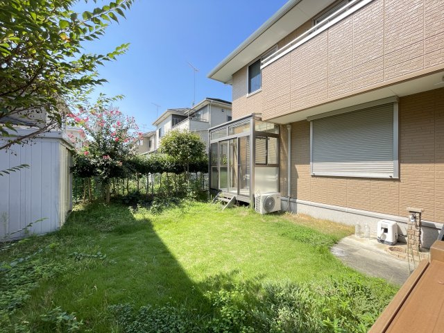 中古戸建・中古住宅　太田市東長岡町　軽量鉄骨造　4LDK　北の杜学園の庭|家庭菜園やBBQなど楽しめます！