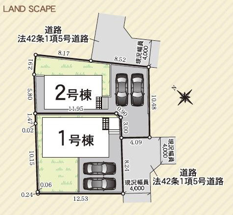 秦野市堀山下第7　新築戸建　全2棟1号棟の区画図
