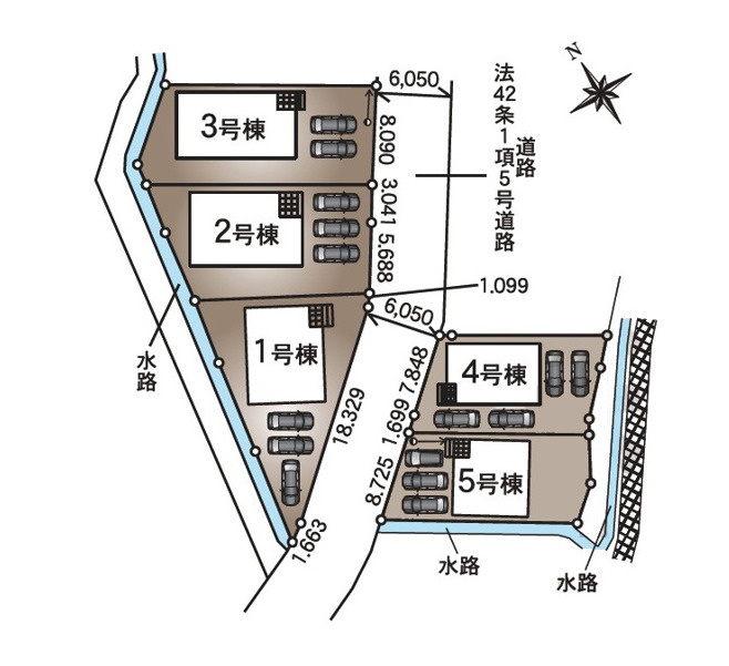 裾野市佐野第7　新築戸建　全5棟　4号棟の区画図