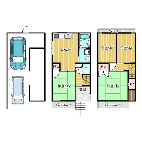 【間取り】 | 森北2丁目　一戸建て