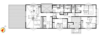【間取り】 | 清瀬市中里2丁目　全1棟 | 3LDK+ロフト　敷地面積:293.18ｍ2(88.68坪)　建物面積:86.75ｍ2(26.24坪)