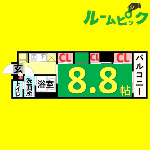 リブリ・コンフォート浄心　名古屋市賃貸　仲介手数料無料の間取り