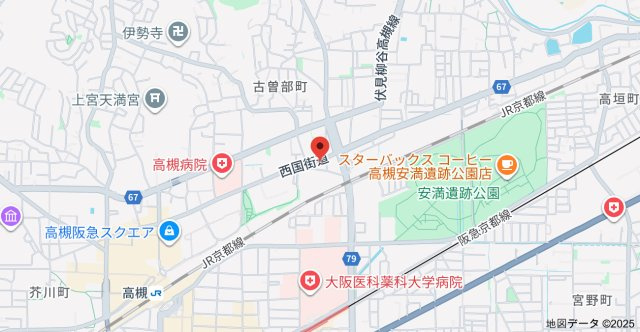 レオパレスミダスコート古曽部の地図