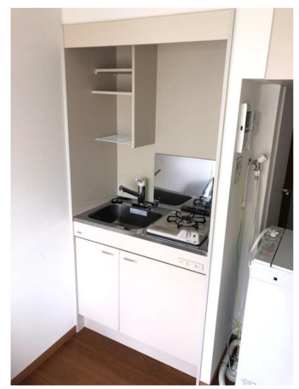 ソフィアカラーズ(家具付き)のキッチン|敷金礼金ゼロ☆初期安☆家具家電付き☆