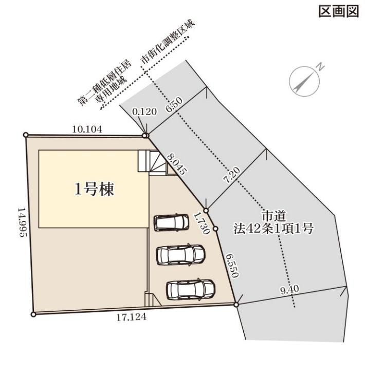 石岡市鹿の子2期　新築戸建の区画図