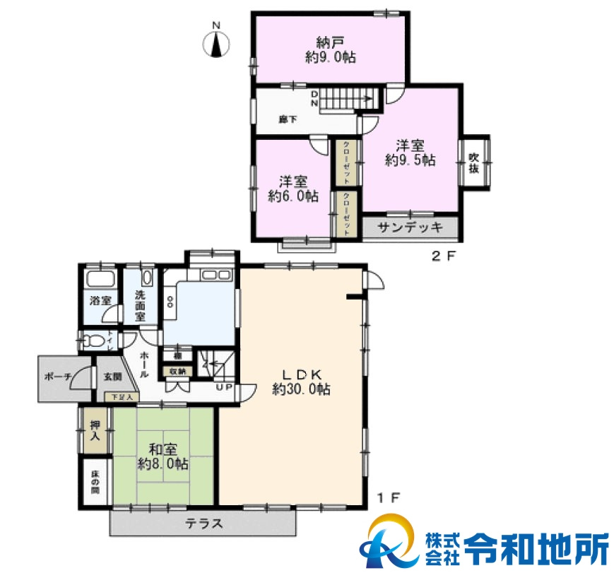 中古戸建　藤沢市大庭の間取り