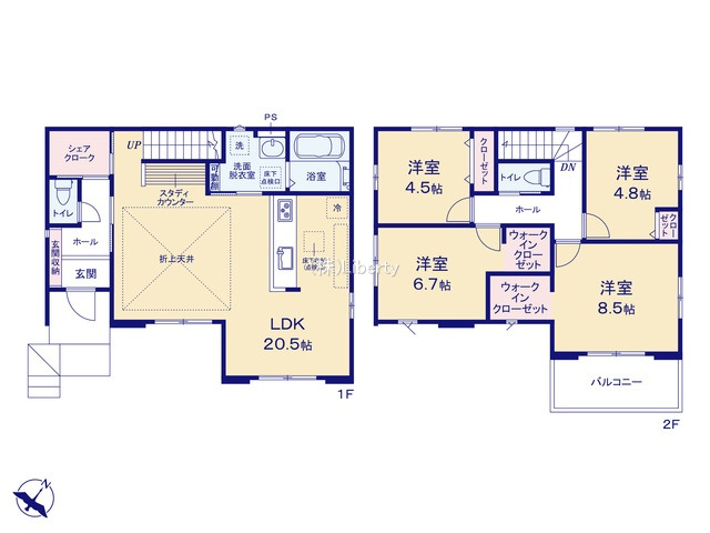 牛久市南16期　新築戸建の間取り