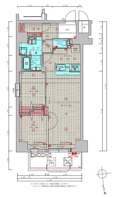 プレサンスＮＥＯ新深江リュミエルの間取り|※反転タイプです。