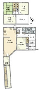 米野木町北山戸建の間取り