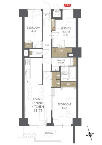 【間取り】ライオンズガーデン西千葉 