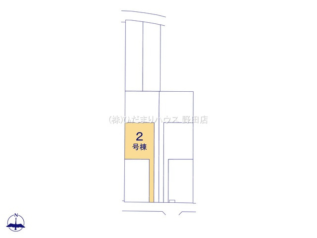 野田木間ケ瀬第2　新築戸建　2号棟の前面道路含む現地写真|前面道路は4ｍです♪