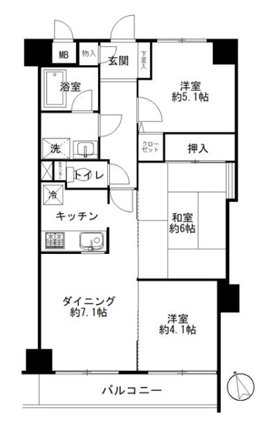 レクセル熊谷の間取り