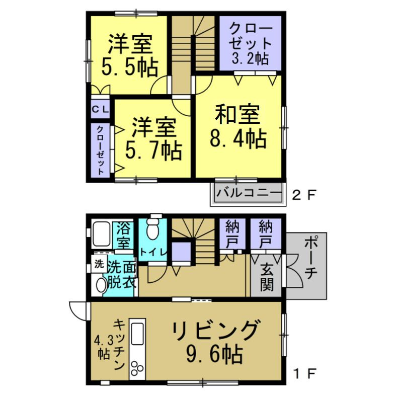 美浜町新栄２丁目戸建ての間取り
