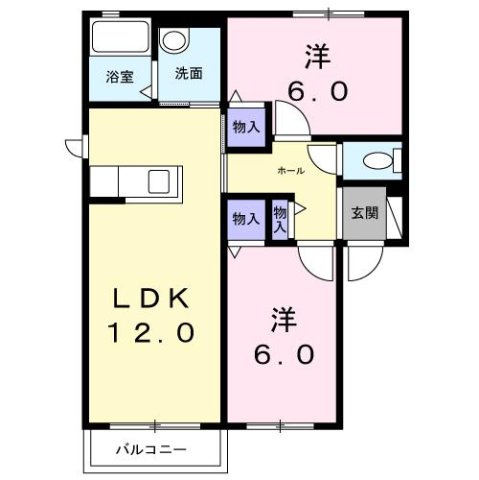 ヴィラ響　Ａの間取り