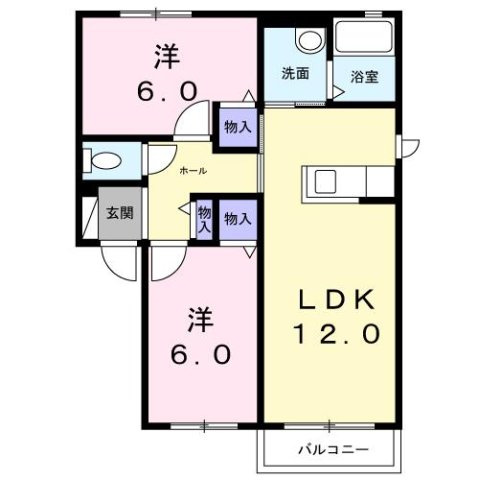 ヴィラ響　Ａの間取り