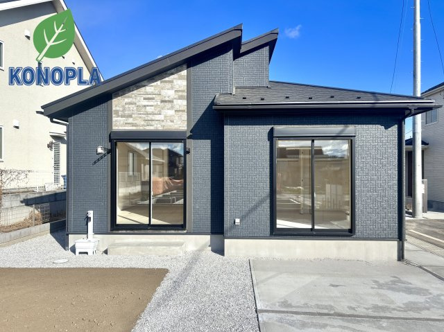 【新築戸建】前橋市総社町植野の外観|■外観（1号棟）｜今から見たい！大歓迎です♪お気軽にお問い合わせください♪オウチ探しは木ノ葉プランニング♪