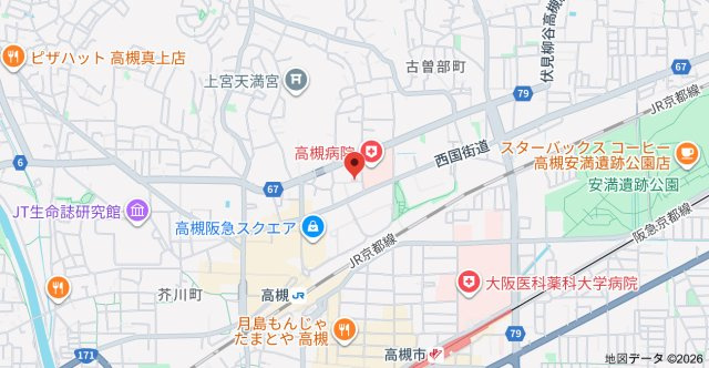レオパレスヴェルデ古曽部の地図