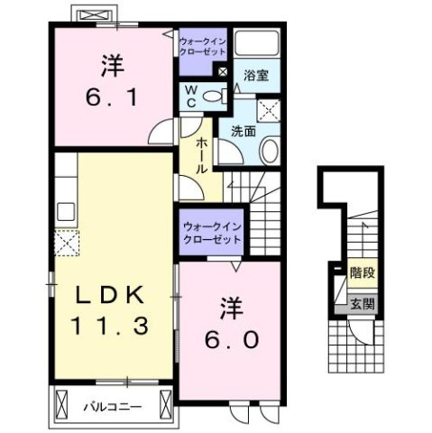 クロノス　Ⅱの間取り