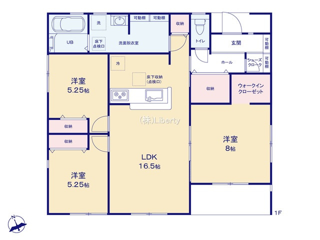 第1下妻市鎌庭　新築戸建　2号棟の間取り