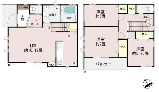 【間取り】 | 明石市大久保町西島（全１）　新築 | 3LDKです。