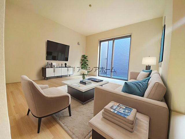 飯能市双柳・全11棟　新築一戸建　3号棟　の居間・リビング|（家具はCG画像での表示になります）