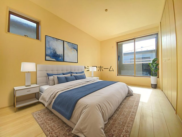 飯能市双柳・全11棟　新築一戸建　3号棟　の寝室|洋室6.7帖（家具はCG画像での表示になります）