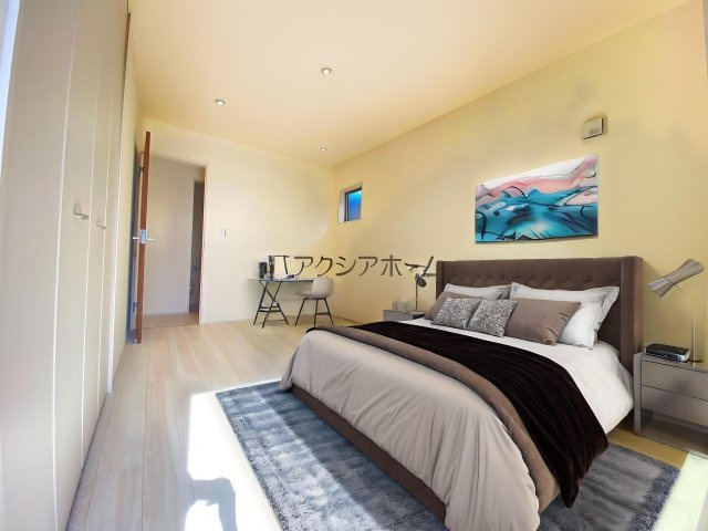 飯能市双柳・全11棟　新築一戸建　3号棟　の寝室|洋室6.7帖（家具はCG画像での表示になります）