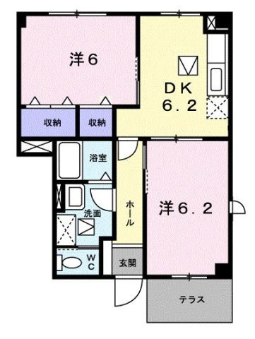 クレールＢの間取り