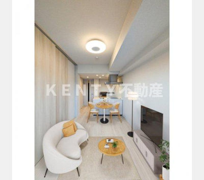 【居間・リビング】 | ＡＩＦＬＡＴ品川戸越パークサイド | リビング/ダイニング家具・調度品等はCG加工です。実際の賃貸住居には含まれません。