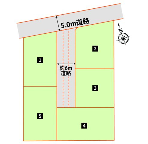 【深谷市小前田　区画図】