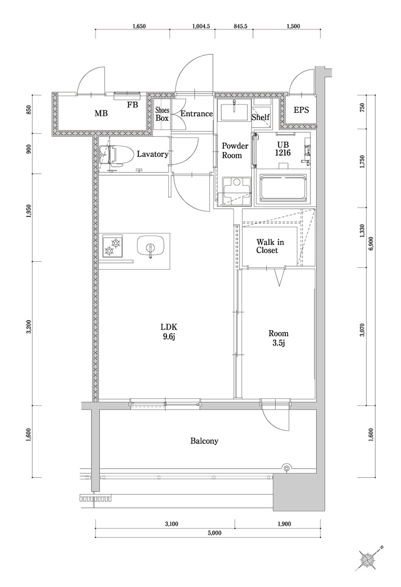 新品家具付きマンション博多駅南13B(KaGood福岡)