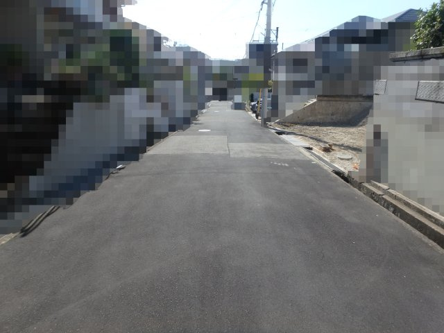 北落合３丁目土地の前面道路含む現地写真
