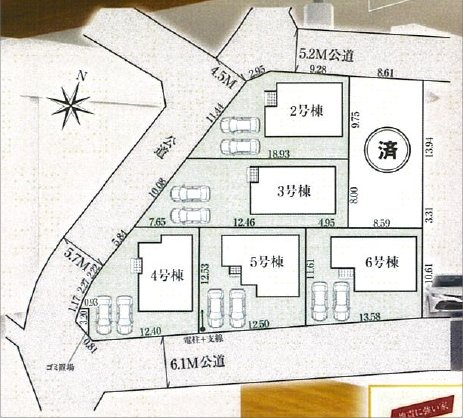 【区画図】 | 川島町中山11期　全6棟　2号棟 | 2号棟