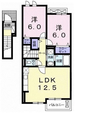槇の木　サニーハウス２号館の間取り